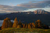 1200370_Morgenstimmung ber Alpenpanorama Foto Gipfel & Bume im Rotlicht Sonnenaufgangs auf Almwiese