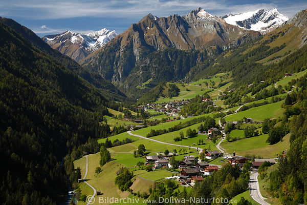 Prgraten am Grovenediger Naturfoto Grnwiese Ferienorte in Alpenpanorama