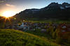 Sonnenuntergang ber Ellmau Foto Romantik Abendlicht Tal Stimmung Bergpanorama