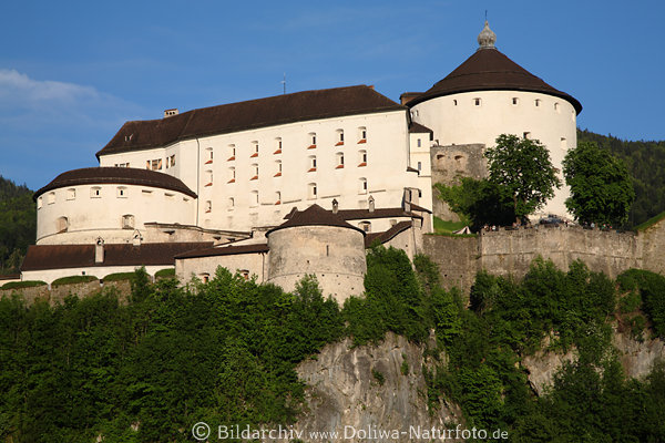 Bollwerk Festung Kufstein Burg dicke Mauer Bastionen Rundtrme Foto auf Fels