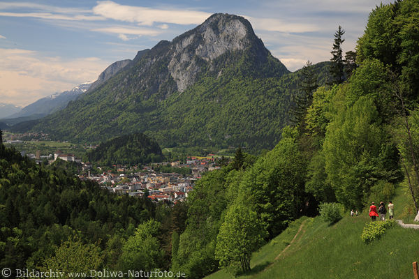 Pendling Kufstein Alpenpanorama grne Landschaft Bergpfad Wanderer ber Inntal