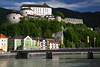 1301259_Festung Kufstein Panorama Foto Alpenstadt Huser Innbrcke Berge Landschaft Bilder