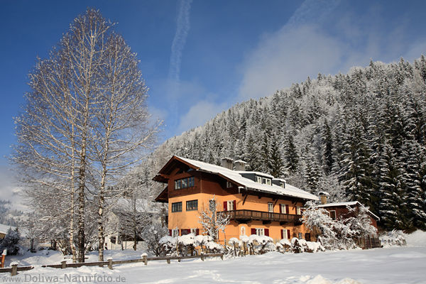 Hochfilzen mrchenhaftes Winterbild aus Pillerseetal in Tirol