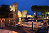 Sirmione Garda lake fortress castle tower water landscape night photo harbor cityscape romantic destination