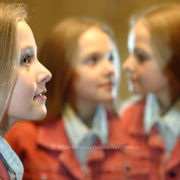 Angels faces reflections blonde young girls portrait
