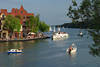 46264_Sailors, boats and ship on lake in Mazury photo tourism center Mikolajki in Poland lakes-country