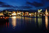 Christmas in Hamburg photo mood twilight at water of Alster lake, city- travel trip-picture